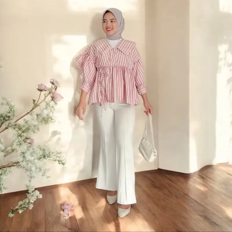 GADESH LINKA BLOUSE READY STOK SIAP KIRIM Atasan Wanita Casual Katun Linen 0