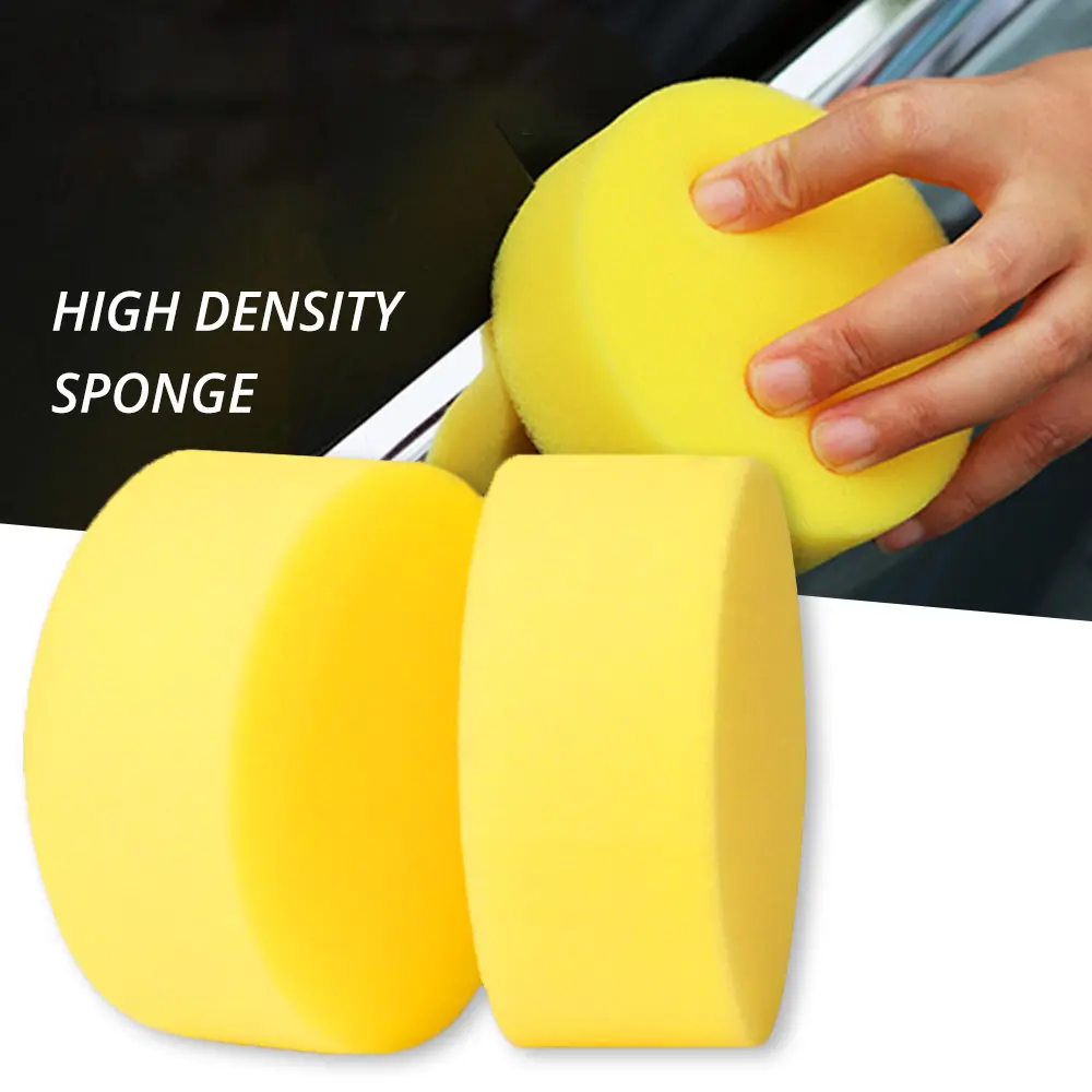 5Pcs Round Auto Care Polish 25 density Sponge Cleaning Tools Wax Washer Pads Body Car Sponges Applicator Foam Wash Glass clean