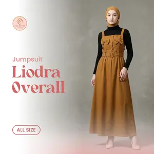 Liodra Overall fashion muslim wanita kekinian terbaru Panjang Dewasa jumpsuit