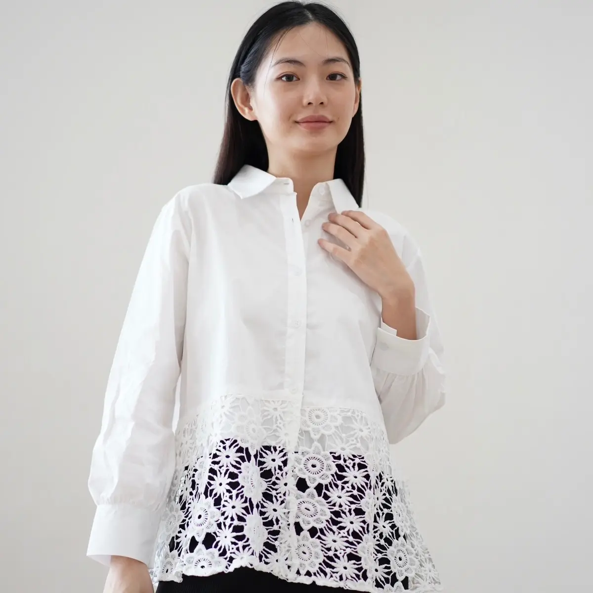 AURELY SHIRT / KEMEJA KATUN / KEMEJA LACE