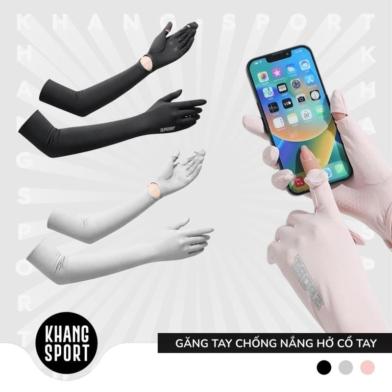 Găng Tay Chống Nắng Ice Silk - Hạ Nhiệt, Chống UV, Bảo Vệ Da, Chạy Xe, Phượt, Tắm Biển - GangTayChongNang02