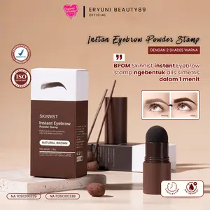 [ COD ] BPOM Skinnist Instant Eyebrow Powder Stamp - Waterproof dan Longlasting