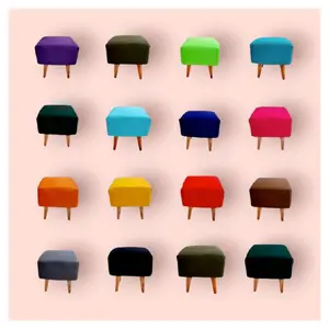 MYESHA HOME - Cover Kursi Stool Kotak warna Polos / Sarung Kursi Stool (TIDAK TERMASUK KURSI)