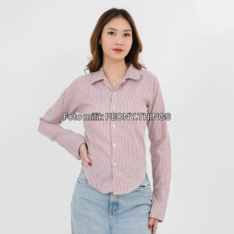 Peony| SHASA FITTED SHIRT | Atasan Kemeja Wanita 8