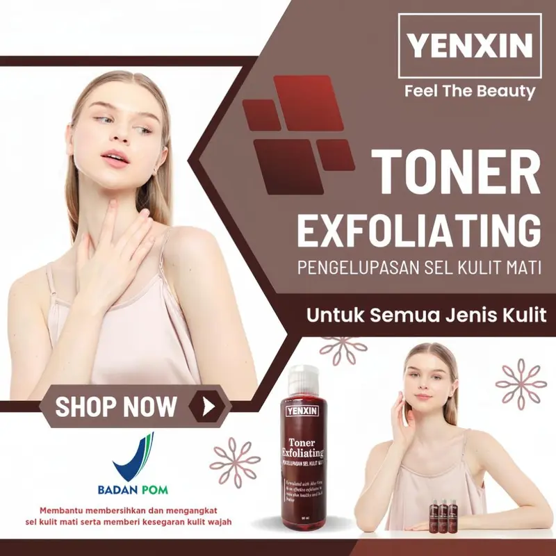 YENXIN Toner Exfoliating Khusus Flek Pengelupasan Sel kulit Mati Darkspot, Melasma Hiperpigmentasi Noda BIntik Hitam Wajah Bekas Jerawat Pemutih Kulit Kusam Susah Putih 3