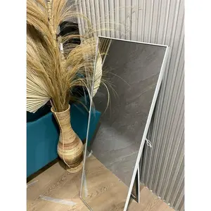 Cermin Dinding Frameless Ukuran 40x122 Minimalis dengan Gantungan Kaca 2mm Tebal Frame 3cm Varian Instan Bogor