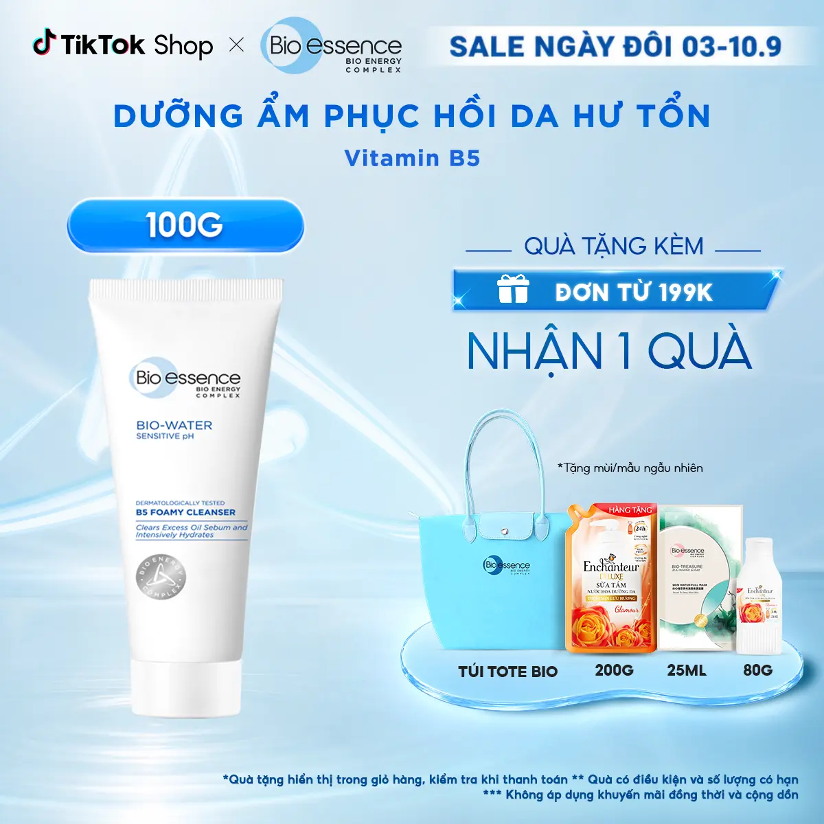 Sữa Rửa Mặt Bio Essence Bio-Water B5 Foamy Cleanser 100g