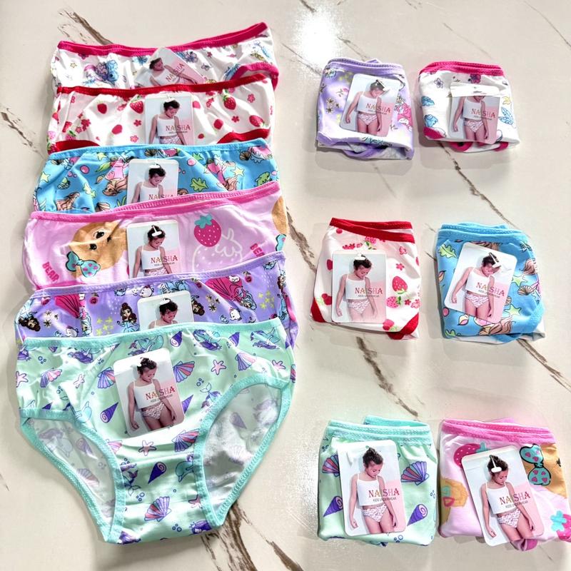Product Introduction of NEW 12PCS kids girl panty floral cute design cotton underwear 3