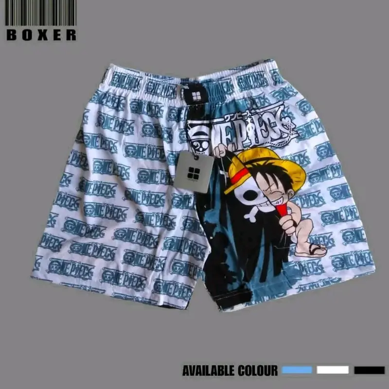 BOXER CELANA PENDEK SULFING. Pria Motif  Printing Combed Lembut Shorts Panjang 4