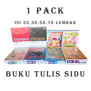 Buku Tulis Sidu 32 38 40 58 78 Lembar Isi 10 Pcs Notebook Kertas Kantor Stationery Paper Sekolah Motif Karakter Lucu Random