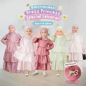 Mermaid Dress BONUS BROS PITA Exclusive Anak Perempuan Usia 1-8 Tahun Gaun Pesta CINDERELLA Bahan Shimmer Premium Anti Gatel Bayi