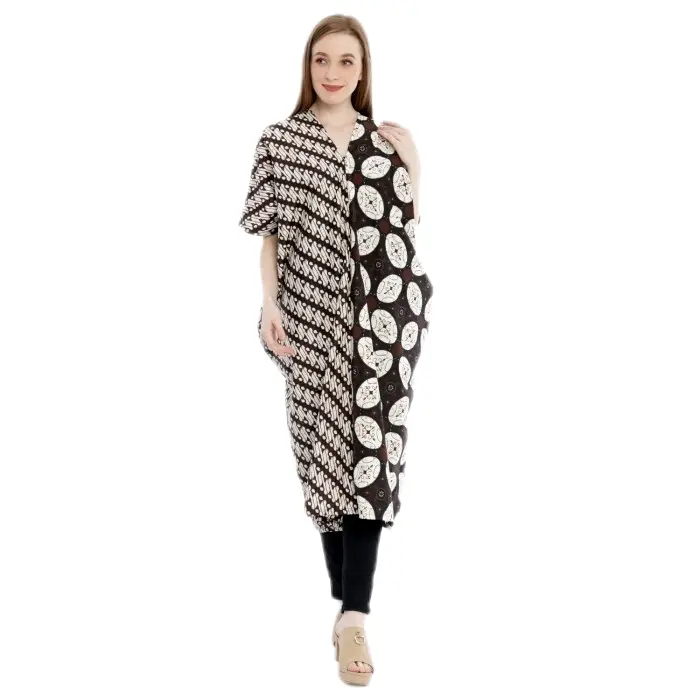 Dres Batik Wanita Panjang - Model Terbaru - Atasan, Baju, Tunik, Remaja, Rayon, Cardigan, Katun, Muslim, Outer