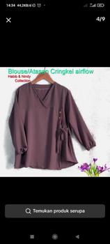 Product Review of Pakaian wanita atasan blouse Cringkel airflow remaja dewasa model terbaru kekinian yang lagi viral Baju Cantik Simple Nyaman from d**7 0