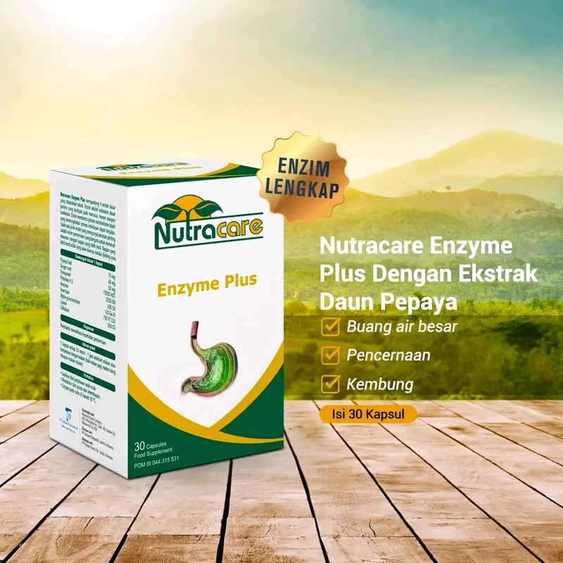 Nutracare Enzyme Plus isi 60 kapsul Bantu atasi pencernaan Lambung 0