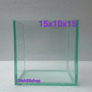 soliter guppy soliter cupang 15x10x15 aquarium full kaca akuarium mini soliter kaca