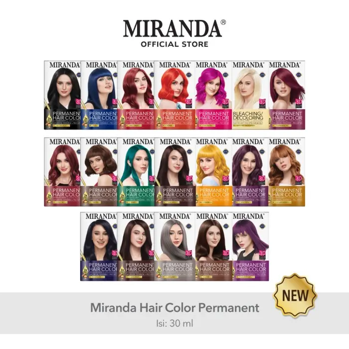 Miranda Hair Color Original (2x30ml) Kemasan Baru| All Colour