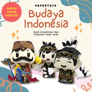 Papercraft Budaya Kesenian Indonesia - Mainan Edukasi Kreatifitas Anak