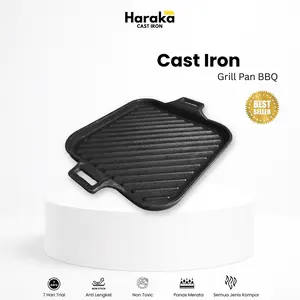 Panggangan Cast Iron Serbaguna / BBQ / Grill Pan Super Tebal