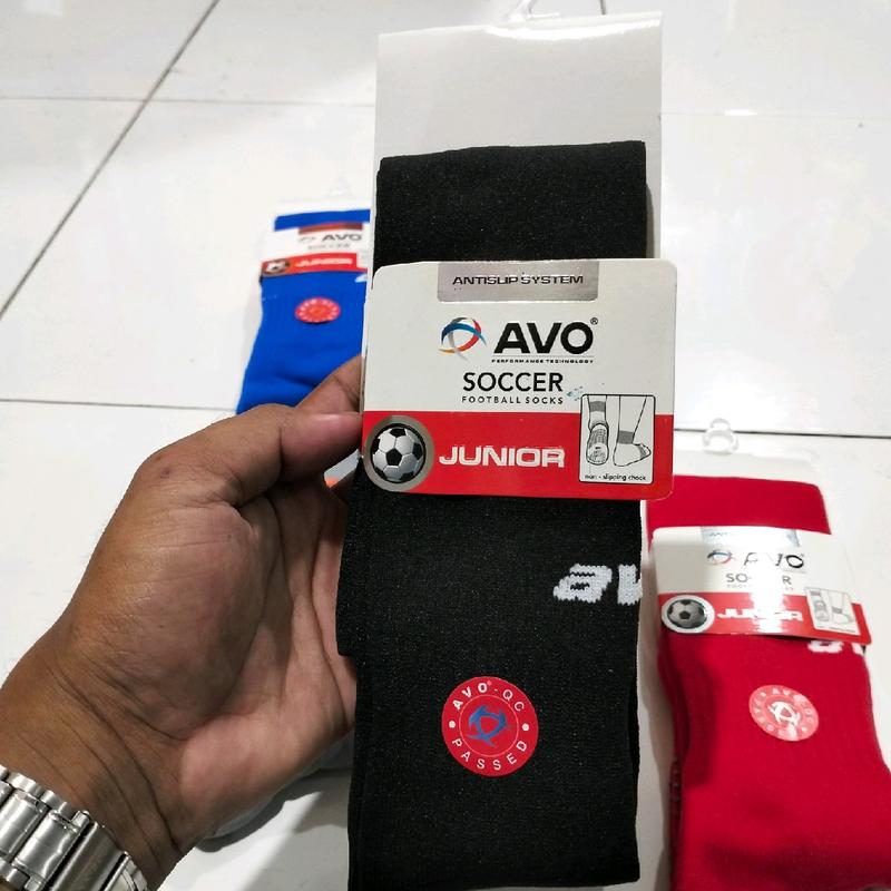 Kaos Kaki Anti Slip Sepak Bola Anak Avo - Pilihan Warna: Hitam, Putih, Merah, Orange, Abu, Biru 6
