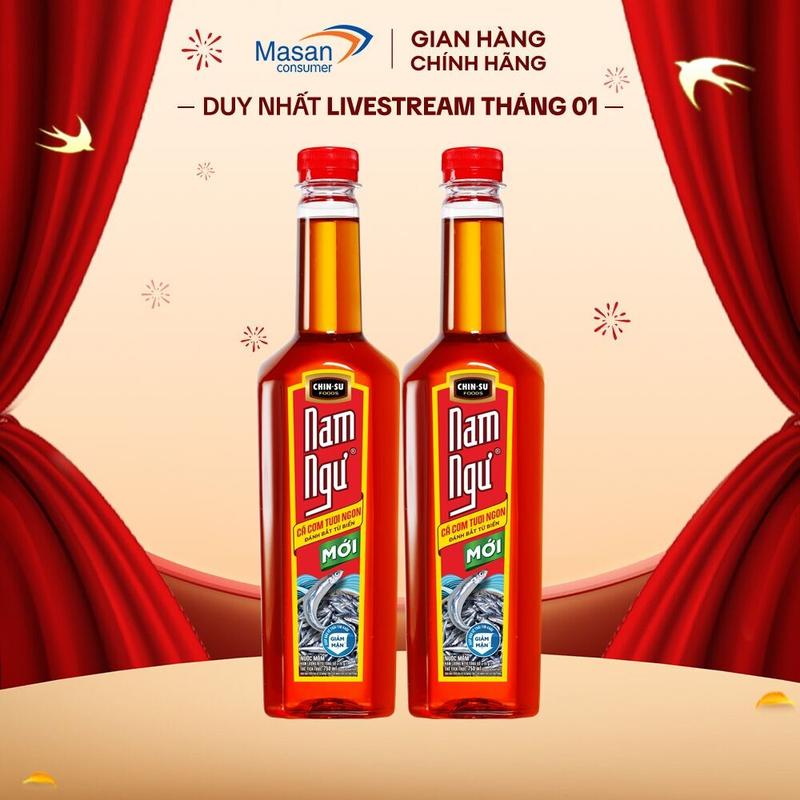 Combo 2 nước mắm Nam Ngư cá cơm tươi chai 750ml