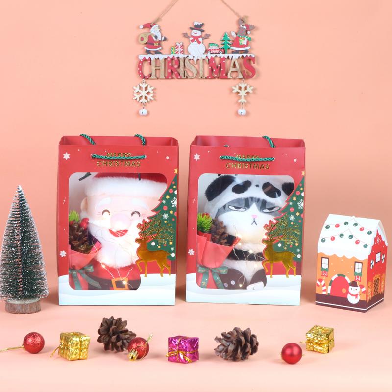 Túi quà tặng gấu bông và hoa kèm đèn led tặng người yêu bạn thân quà sinh nhật - SQ8