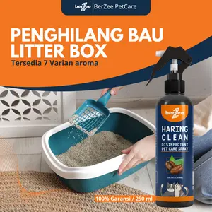 (H)PET ODOR REMOVER Spray BerZee 250 ml - Penghilang Bau Pesing Urine & Kotoran Kucing Anjing