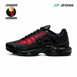 JEVANS JVS-TN THERMO BLACK TO RED Sepatu Kasual Sneakers Pria Wanita Bahan Thermoactive Berubah Warna Panas Sinar Matahari Casual Outdoor Running Shoes Sport Olahraga Snekers