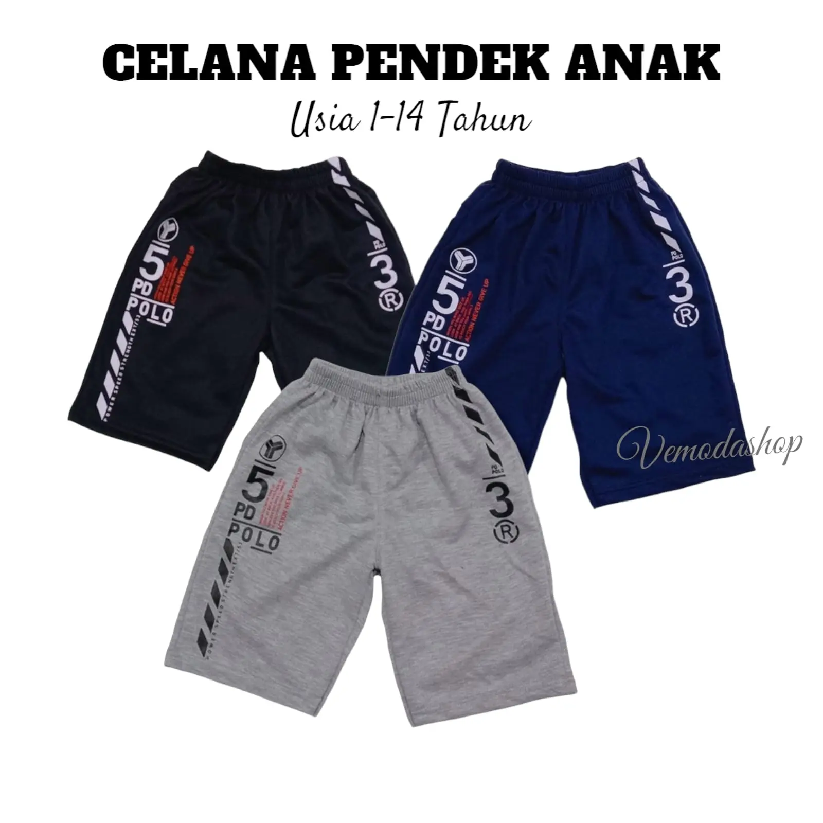 Celana Pendek Anak Laki-Laki Usia 1-14 Tahun Motif 53 - Santai dan Nyaman untuk Anak - Fashion