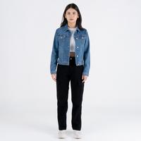 Gambar Benhill Dani Jacket Denim Wanita Outer Jaket Jeans Biru dan Hitam Nyaman - Black, S dari Benhill Kota Surabaya 4 Tokopedia