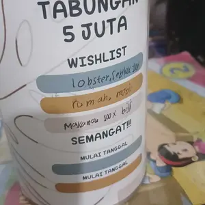 Your Official Store Celengan Target Viral Tabungan 1 Juta Wishlist Semangat Mulai Tanggal Selesai Tanggal Celengan Anak Murah & Terlaris