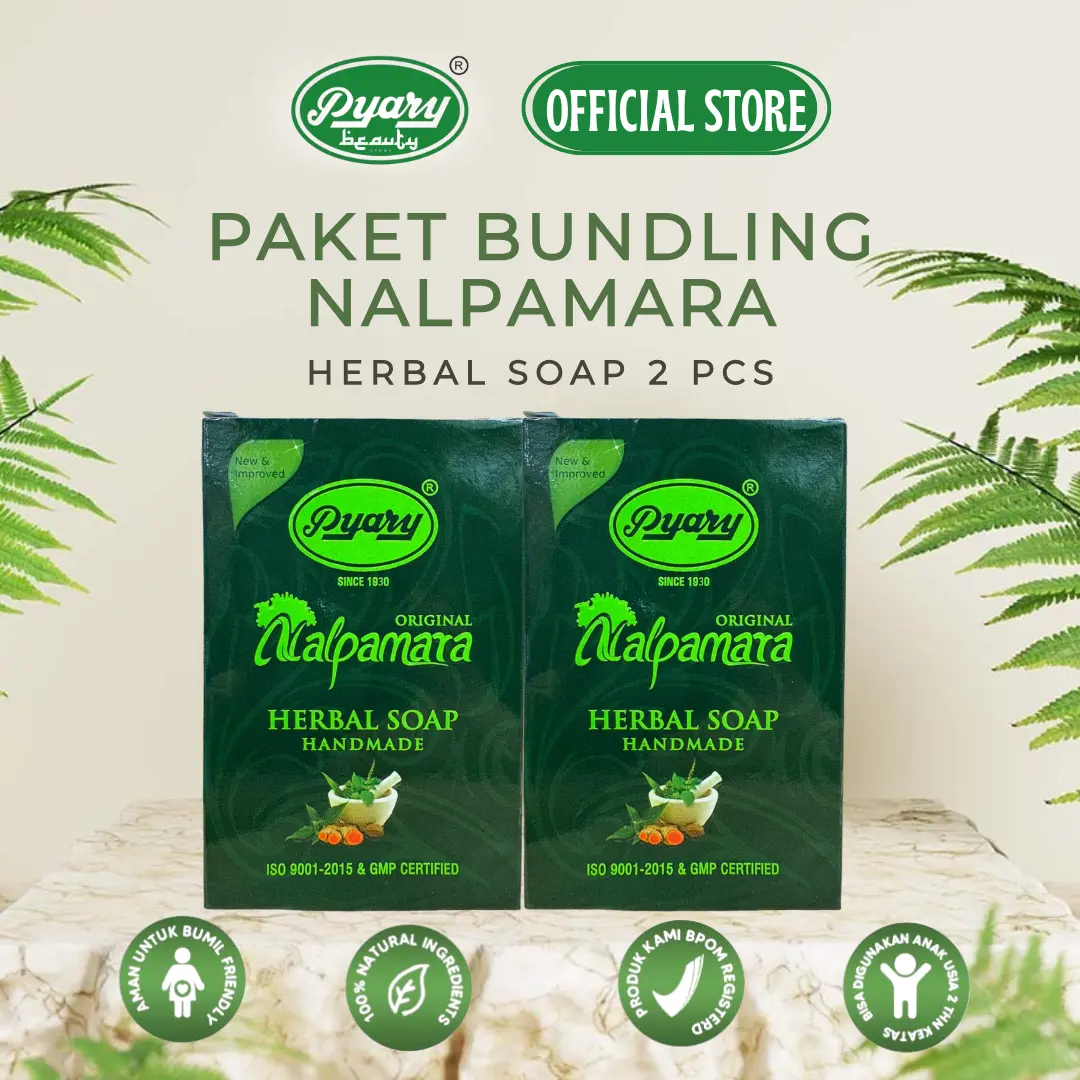 [ Official Store ] Sabun Pyary Nalpamara BPOM Original 100% Herbal Soap Handmade Bundling 2 pcs