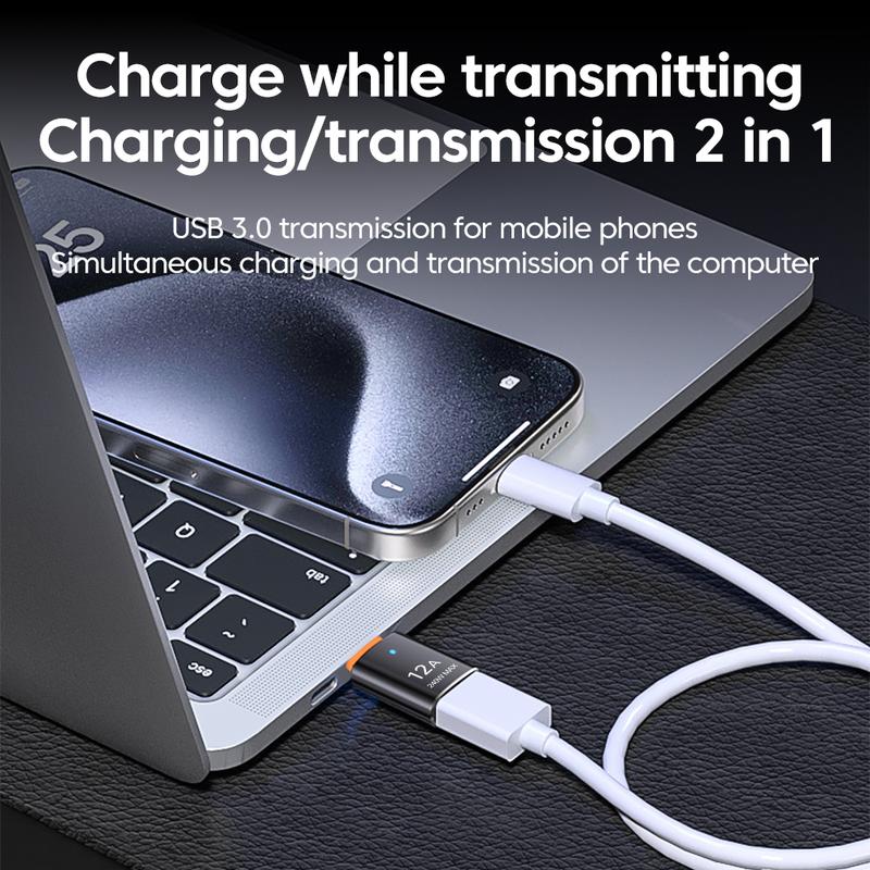 3pcs 12A USB 3.0 Female To Type C Male 240W Max Fast Charging Adapter 5Gbps Transmisson OTG USB C Converter For PC cellphone 4