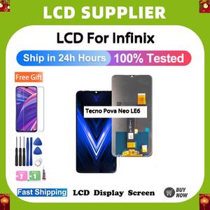 For Tecno Pova Neo LE6 LCD phone Display Touch Screen Digitizer Replacement+Tools+B7000+Tempered film Cellphone Accessory Installation