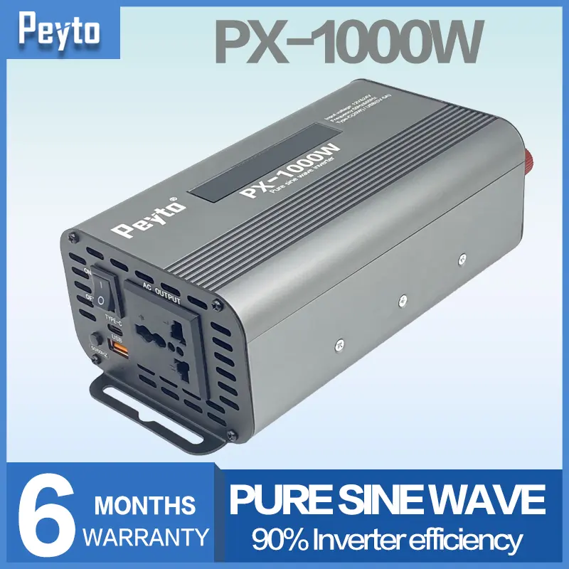 Peyto【60Hz,12V/24V switching】Solar Power Inverter Pure Sine Wave