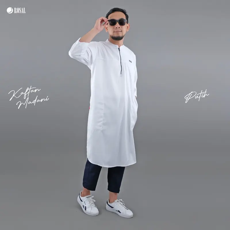 Koko Kurta Dewasa Gamis Pria Ikhwan Katun Madinah Jubah Pria Kaftan Madani Rosal Koko Kurta Pakistan Polos Lengan Pendek 34 Cotton Madinah Jumbo Big Size M - Xxxl 3