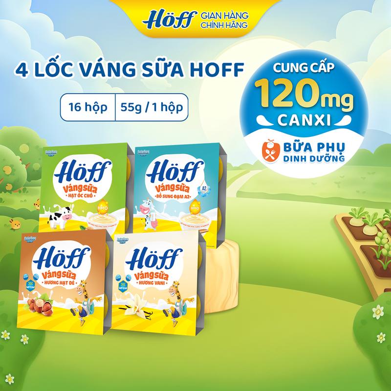 Combo Váng sữa Hoff MIX VỊ cho bé bổ sung chất béo canxi Vitamin HMO MFGM 4 LỐC - 16 HỘP