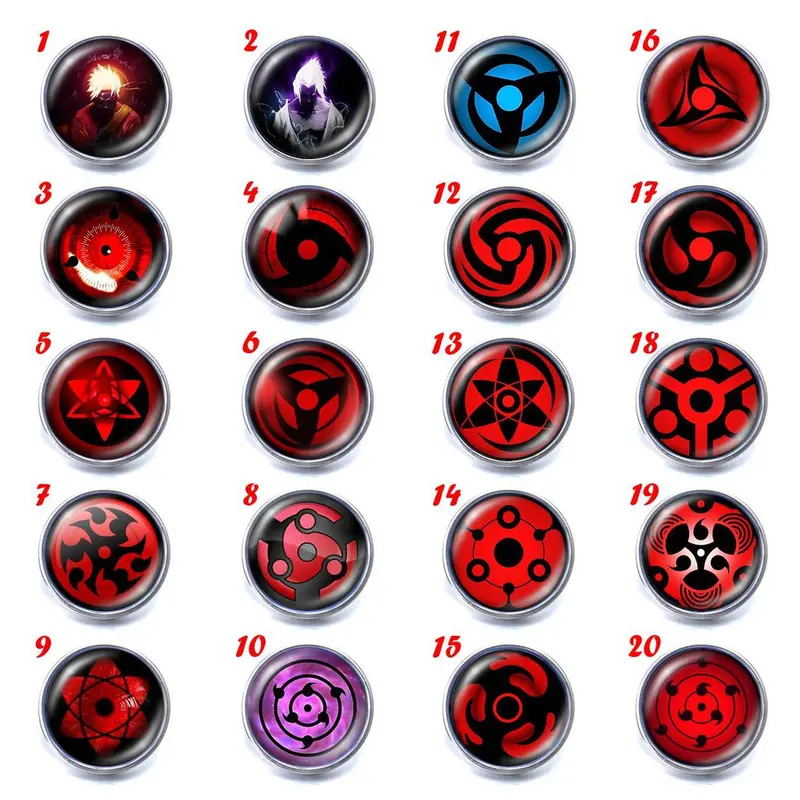 Gelang Custom Anime Naruto Sharingan Eye 3D Elegan Kulit Kepang Multilayer 2