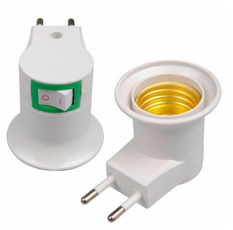 BORONG! Adaptor Fitting Bohlam Dudukan Lampu Saklar ON OFF Colok Stop Kontak 1