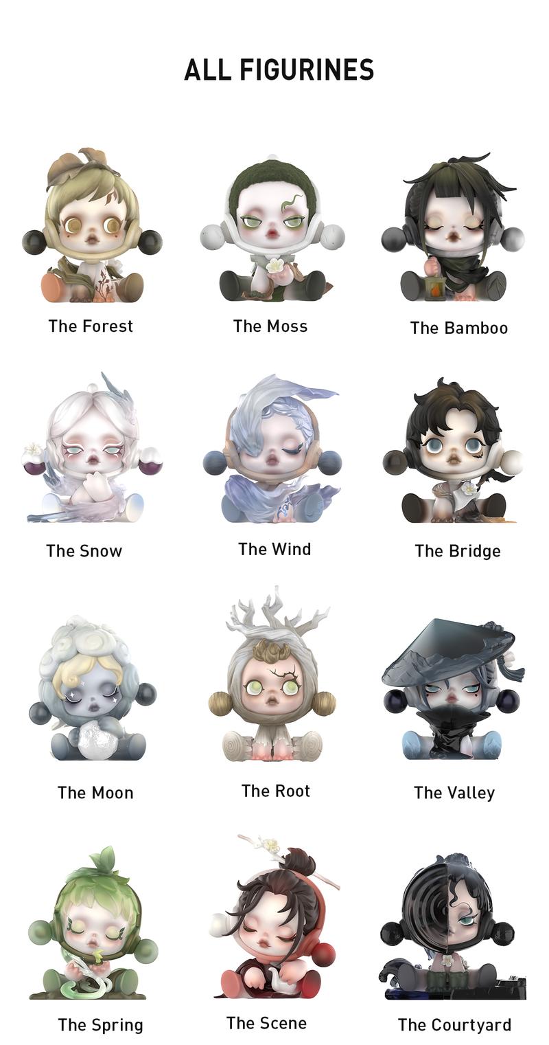 Product Introduction of POP MART，SKULLPANDA The Ink Plum Blossom Series Figures Blind Box, Mystery Box, Collection Toy, Action Figure, Popular Gift，Collectible Figure, Decoration 0