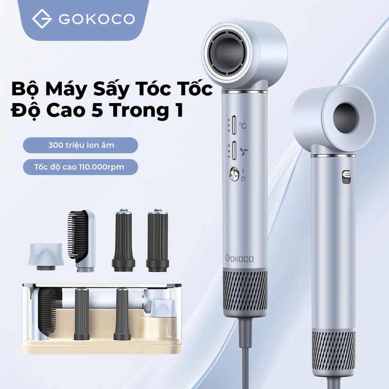 Máy Sấy Tóc Cao Tốc 110000RPM 65m/s | Ion Âm 300 Triệu | Tự Uốn Coanda | NTC…