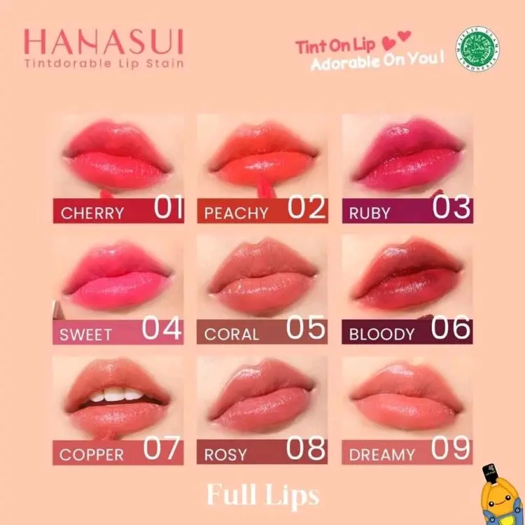 HANASUI TINTDORABLE LIP STAIN LIP TINT LIPTIN 1