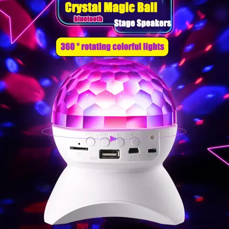 Bluetooth Ball Led Rechargeable Bluetooth LED Crystal Magic Ball Speaker Disco DJ - TikTok ...