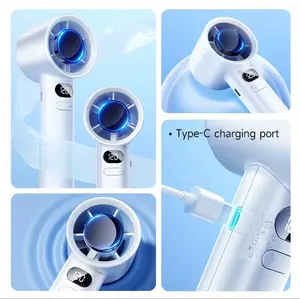 Kipas Angin High Speed Handheld Fan / Kipas Turbo 120 Gear Wind / Kipas Angin Portable Digital Display Adjustable Fan