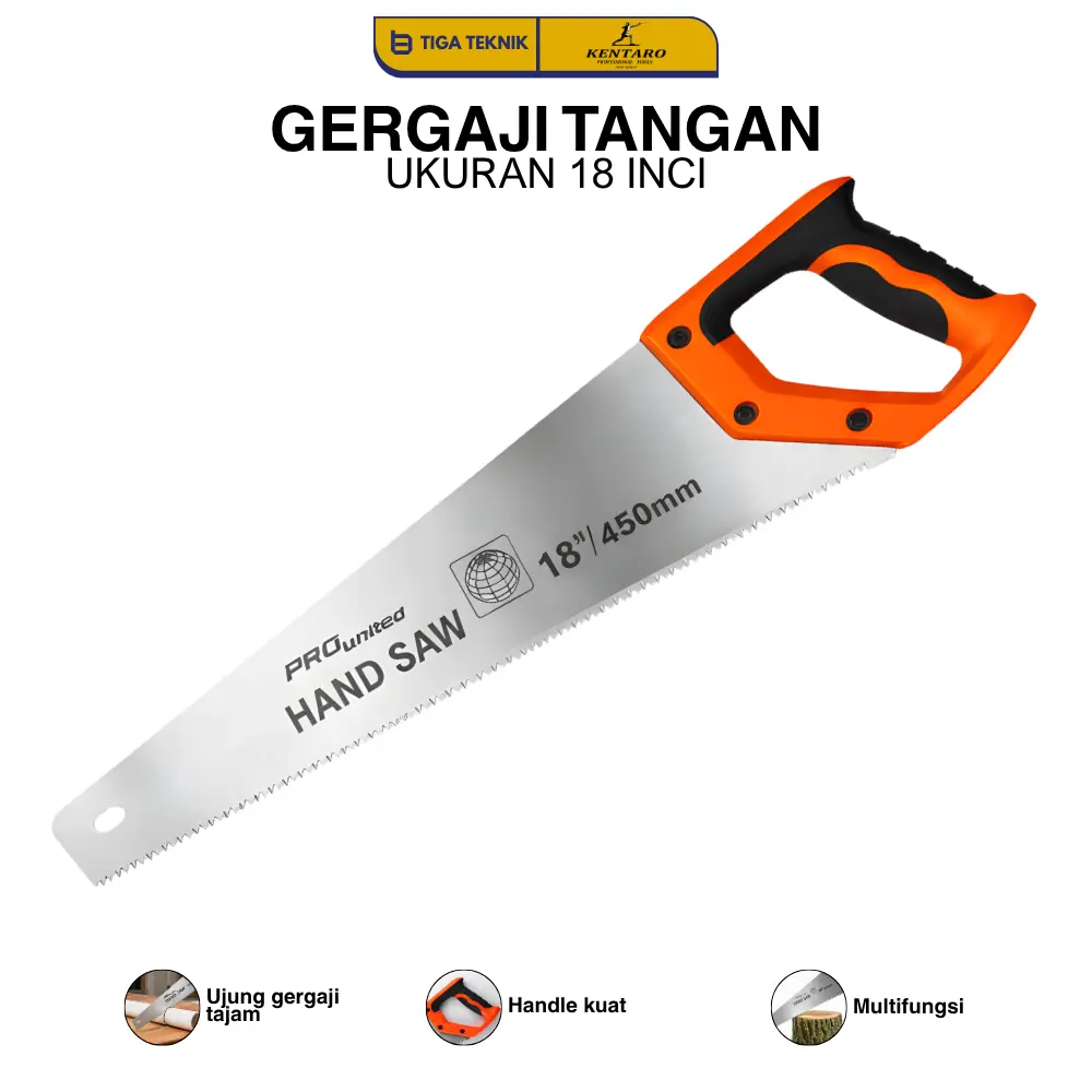 Gergaji gagang pvc lapis karet 14” 16” 18” inch / Gergaji Kayu / Gergaji Tangan / Gergaji Tukang HPP