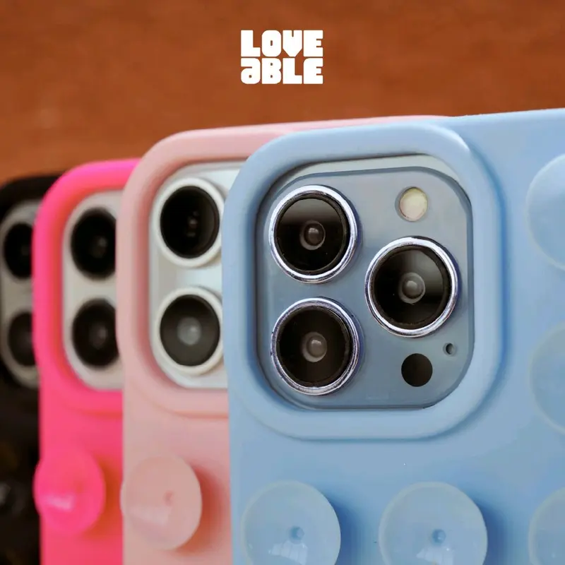 LOVEABLE Suction Grip Silicone Case -Softcase/Cashing HP For iP 11 13 14 15 16 PRO PROMAX Casing Handphone 2