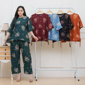 Setelan Wanita Jumbo LD 120 One Set Panjang Rayon Adem Busui