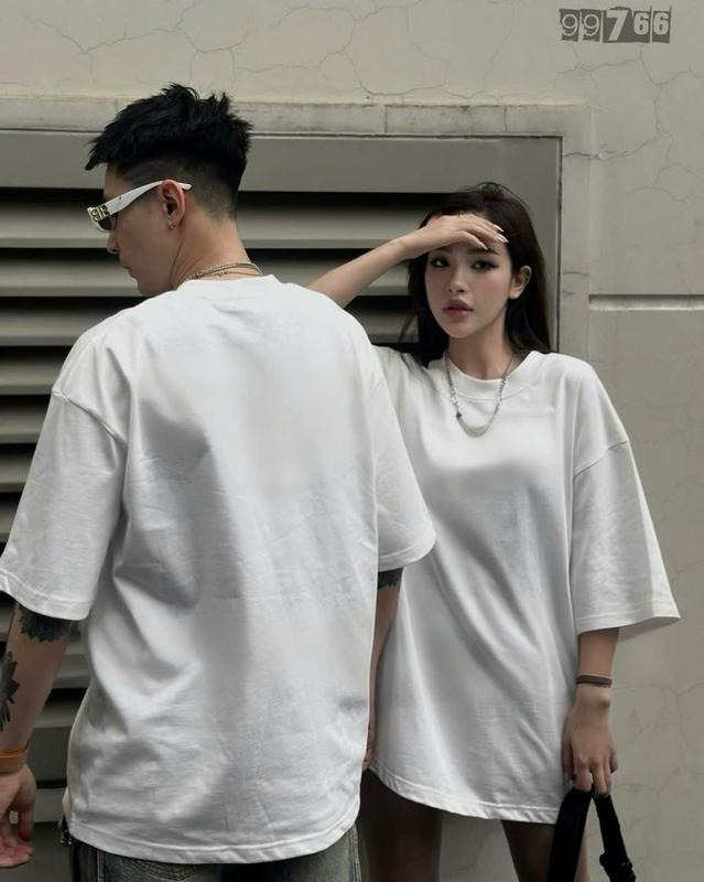 Áo Thun Cặp Đôi Unisex Chepol, Áo Phông Nam Nữ Cổ Tròn Trơn Vải Thun Cotton Co Giãn 2 Chiều, có bigsize đến 120kg 2