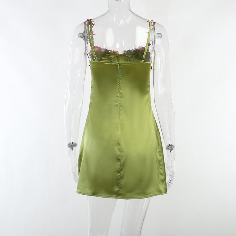 Product Introduction of JY22601PF Embroidered lace Satin Surface Hip Wrap Dress 9