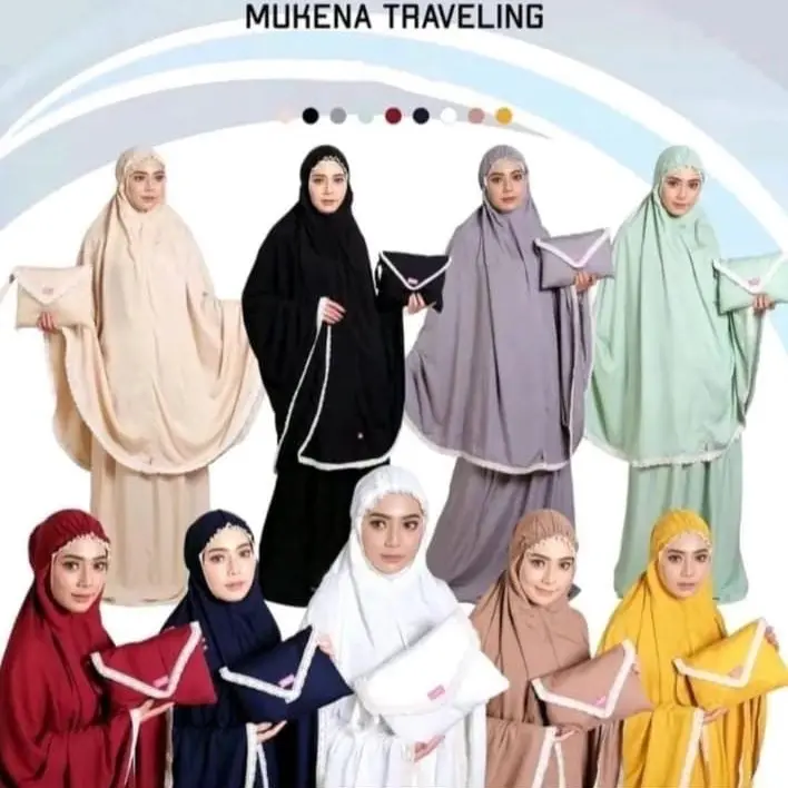 MUKENA MURAH 100 dapat 3/MUKENA DEWASA Panjang Muslim Traveling Mukenah Renda 0