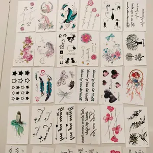 tato temporer cantik dapat 7 lembar tatoogirl tato wanita